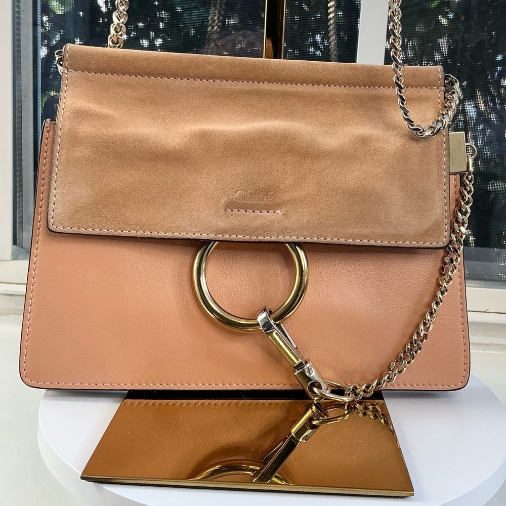 Chloé Faye Small Shoulder/Crossbody Bag – Blush